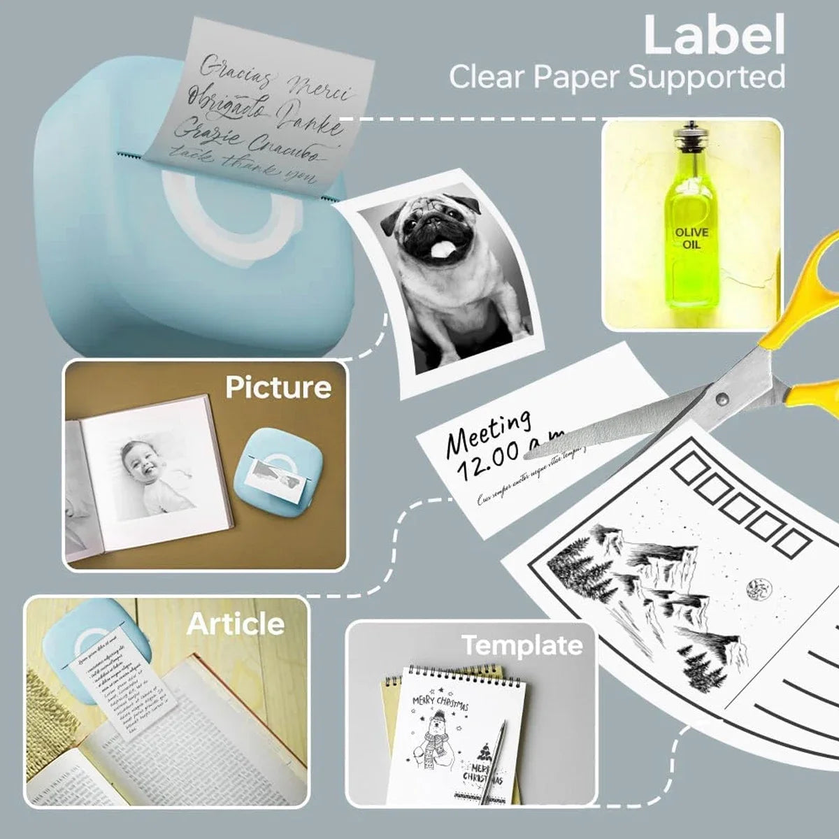 Mini Bluetooth Thermal Printer – Portable, Wireless, Ink-Free