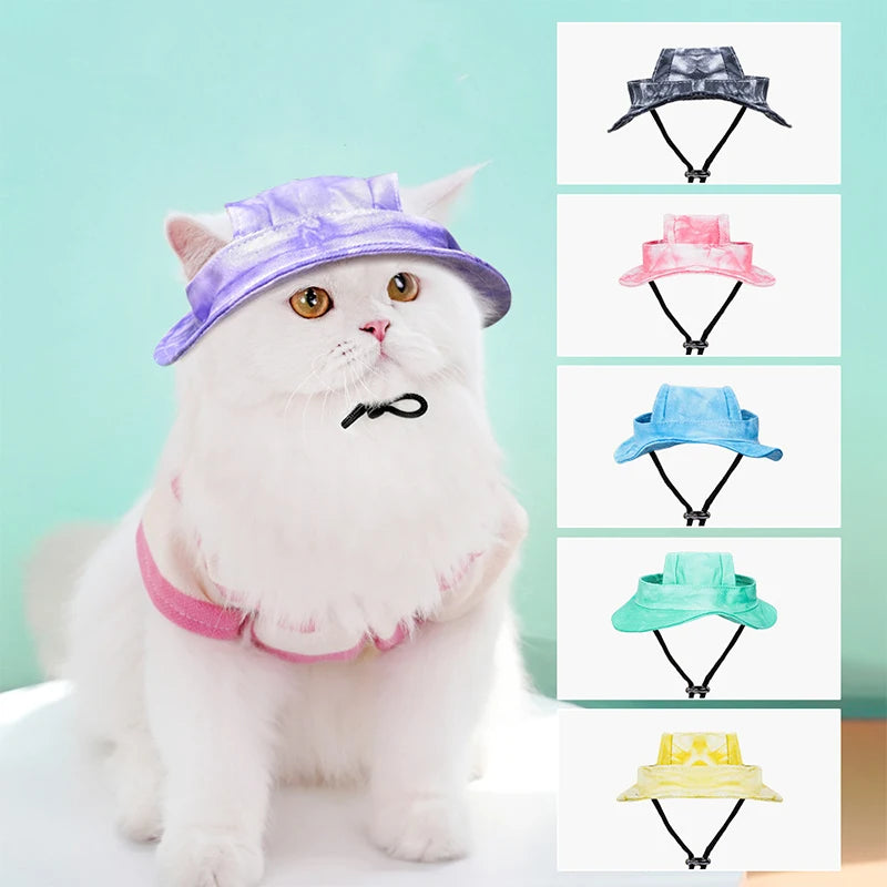 Pet Dogs Bucket Hat with Ear Holes – Sunproof Summer Baseball Hat for Outdoor Adventures