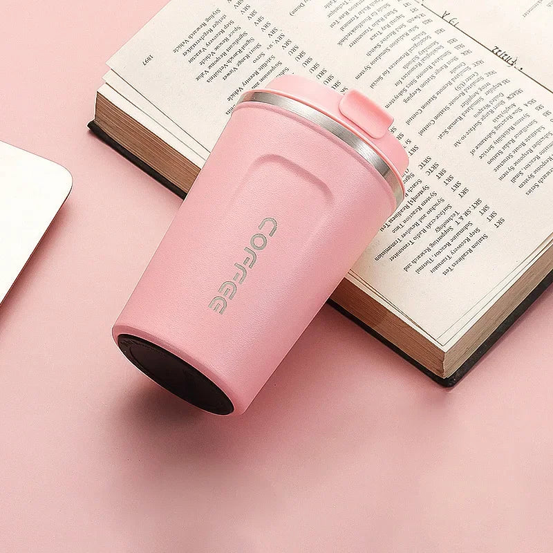 380ML / 510ML Stainless Steel Coffee Mug – Portable Thermal Tumbler for Travel & Car Use