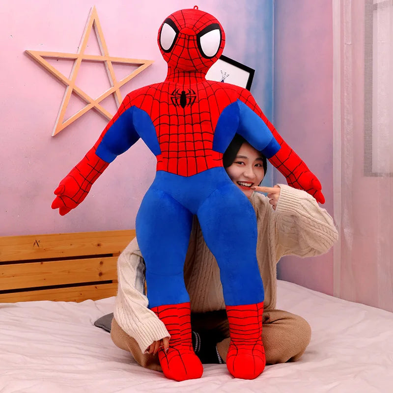 70cm Giant Spider-Man Plush Doll – Soft Stuffed Superhero Pillow | Marvel Cartoon Toy Gift for Boys & Kids’ Birthdays