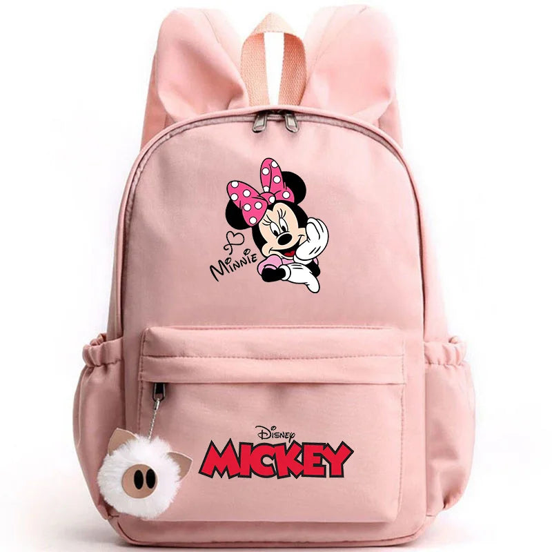 Disney Mickey & Minnie Mouse Backpack – School & Travel Rucksack with Rabbit Ears