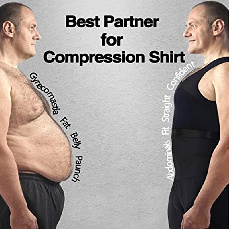 Men’s Sleeveless Full Body Shaper – Compression Bodysuit with Tummy Control & Thigh Slimming | Seamless Shapewear with Open Crotch
