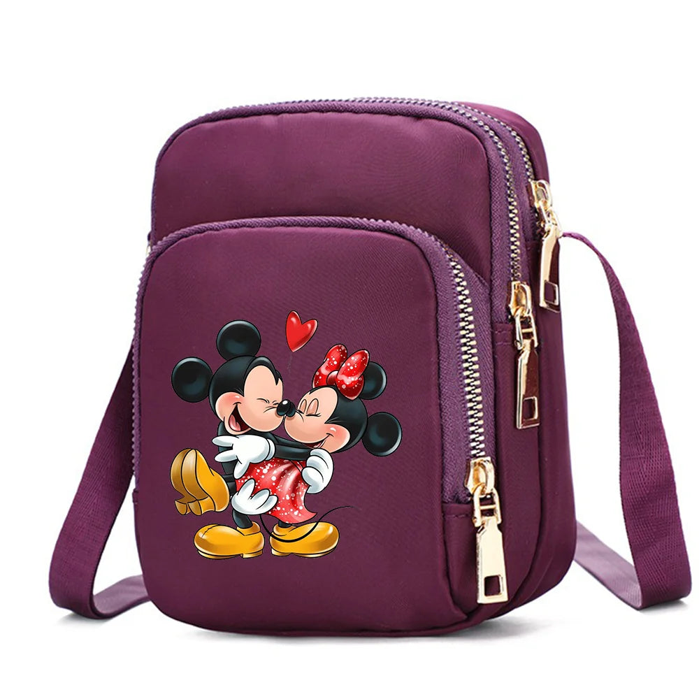 Mickey & Minnie Mouse Women’s Shoulder Bag – Crossbody Cell Phone Purse