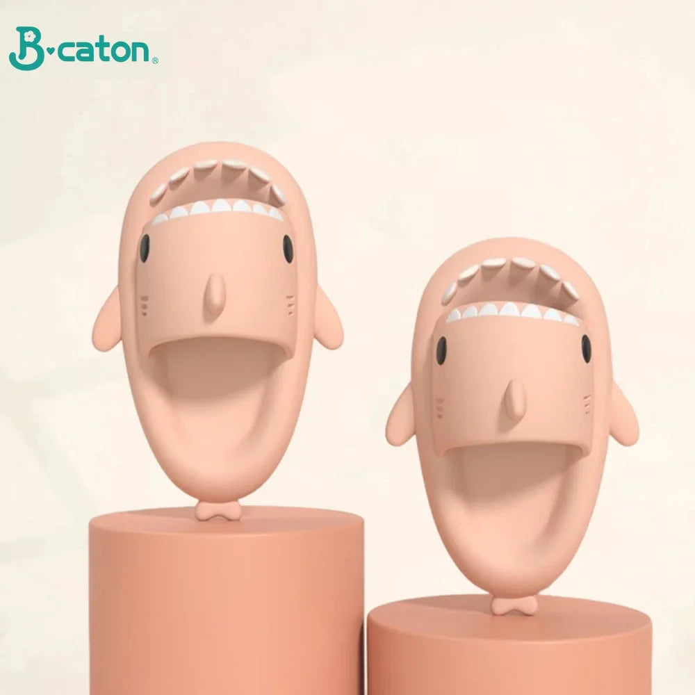 Shark Cartoon EVA Slippers for Kids & Adults – Soft Non-Slip Flip Flops for Summer