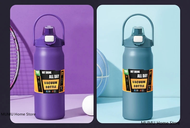 800ML / 1000ML / 1200ML Stainless Steel Thermo Water Bottle – Vacuum Insulated Travel Mug