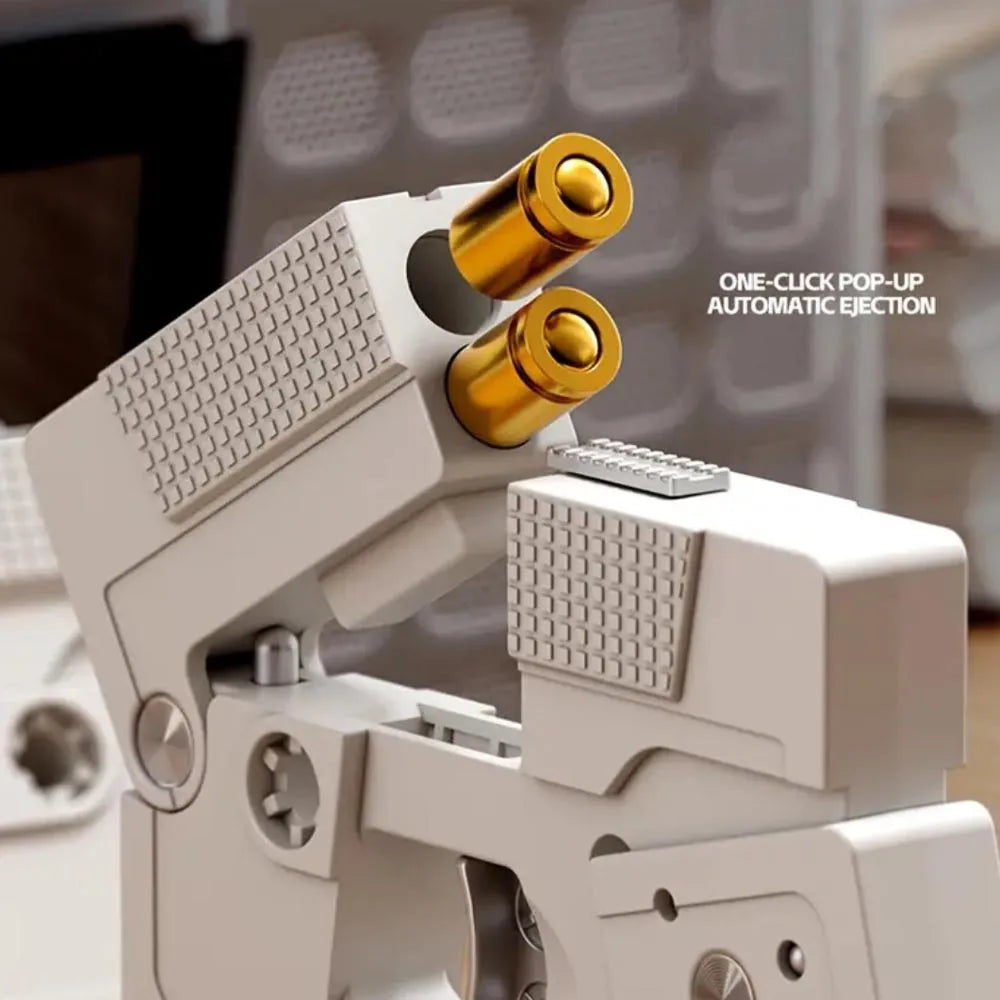 Cassette Tape Folding Toy Gun – Realistic Shell Ejecting Action!