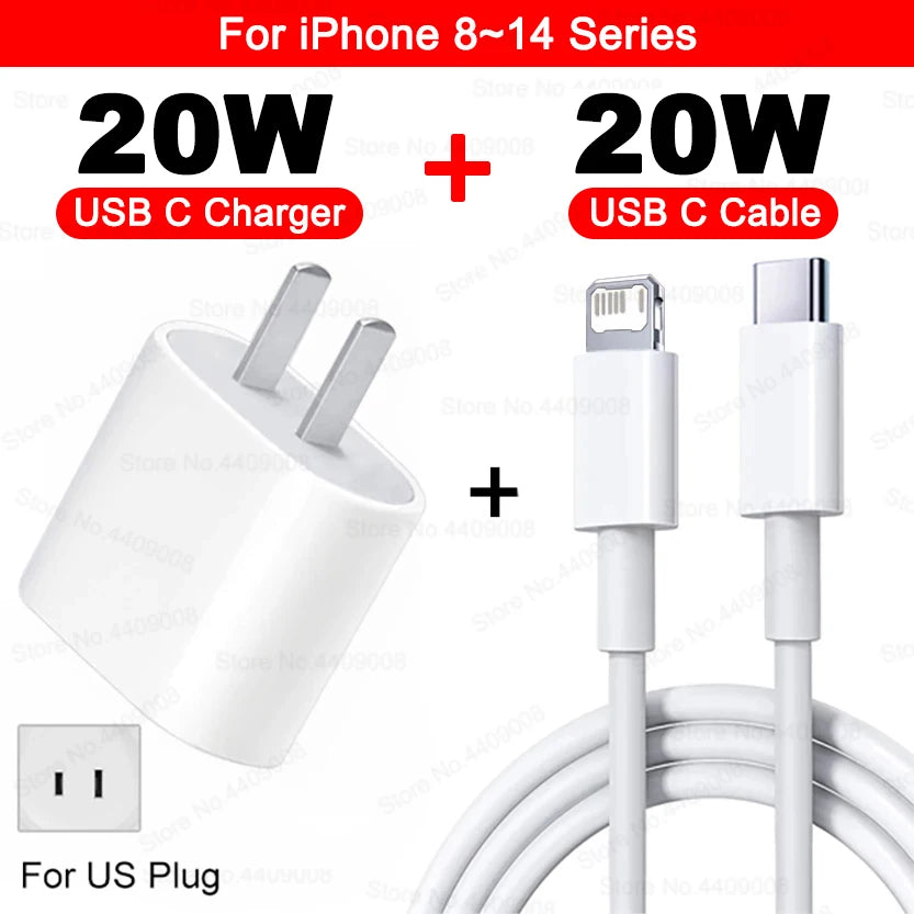 35W USB-C Fast Charger with Cable – Compatible with iPhone 11/12/13/14/15 Series