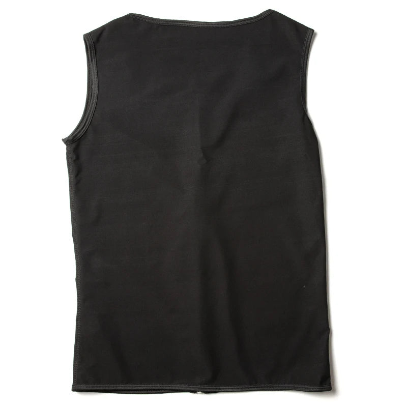 Men’s Sauna Sweat Vest – Heat-Trapping Slimming Body Shaper with Zipper | Compression Waist Trainer for Fitness & Weight Loss