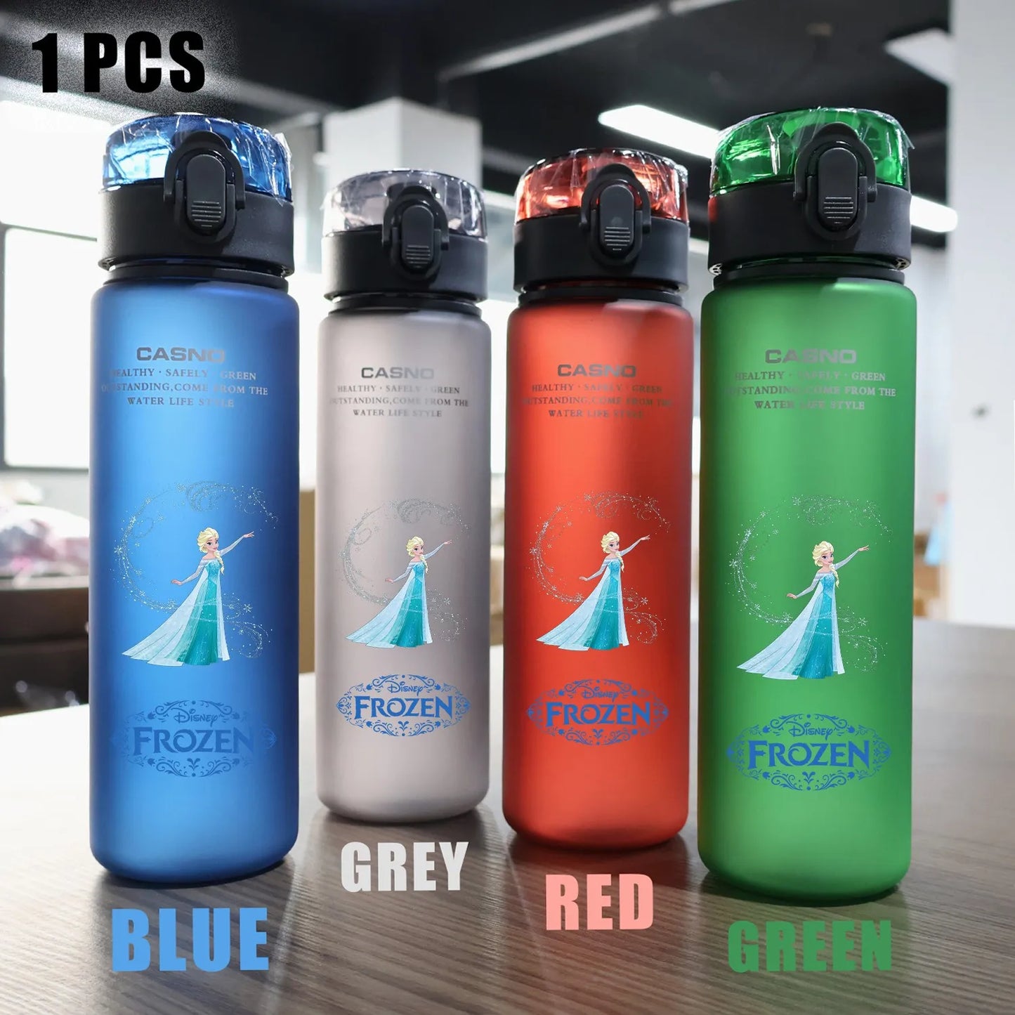 Disney Frozen 560ml Sports Water Bottle – Elsa & Anna Cartoon Fitness Cup