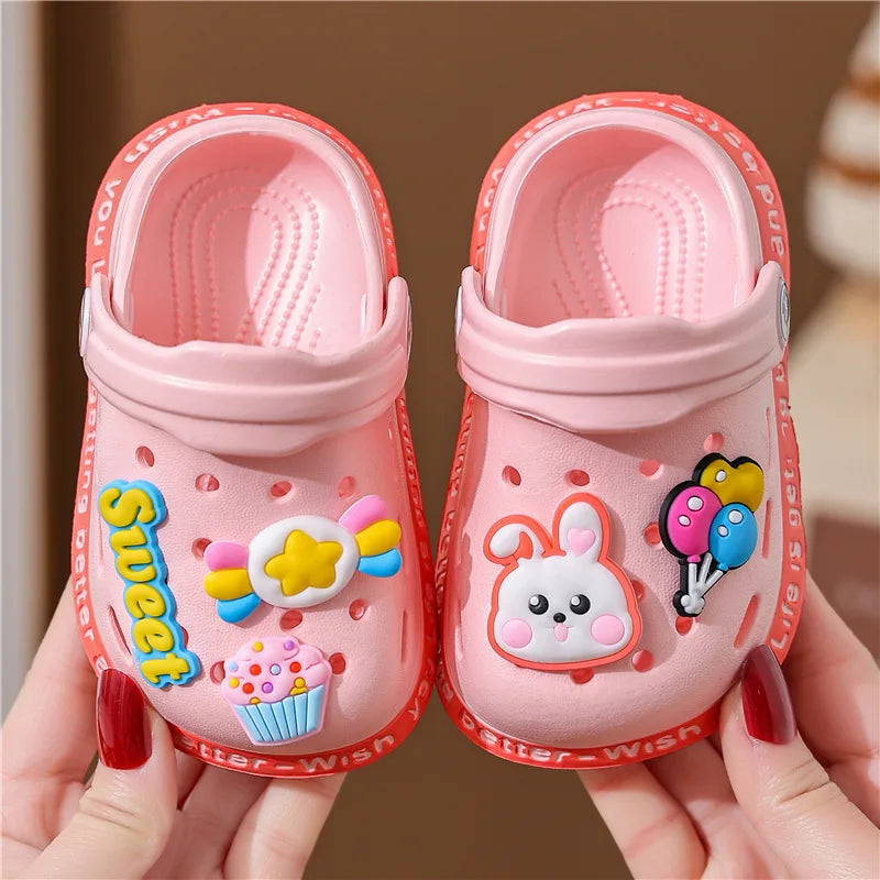 Cartoon Hole Sandals for Kids – Soft EVA Summer Slippers for Boys & Girls