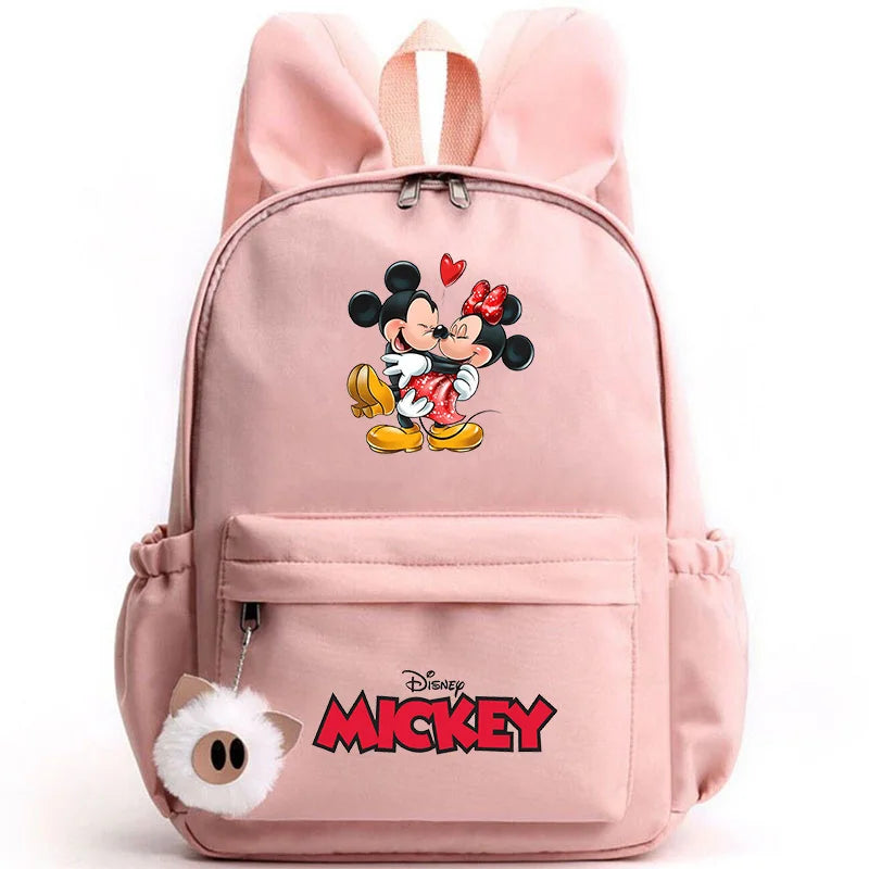 Disney Mickey & Minnie Mouse Backpack – School & Travel Rucksack with Rabbit Ears
