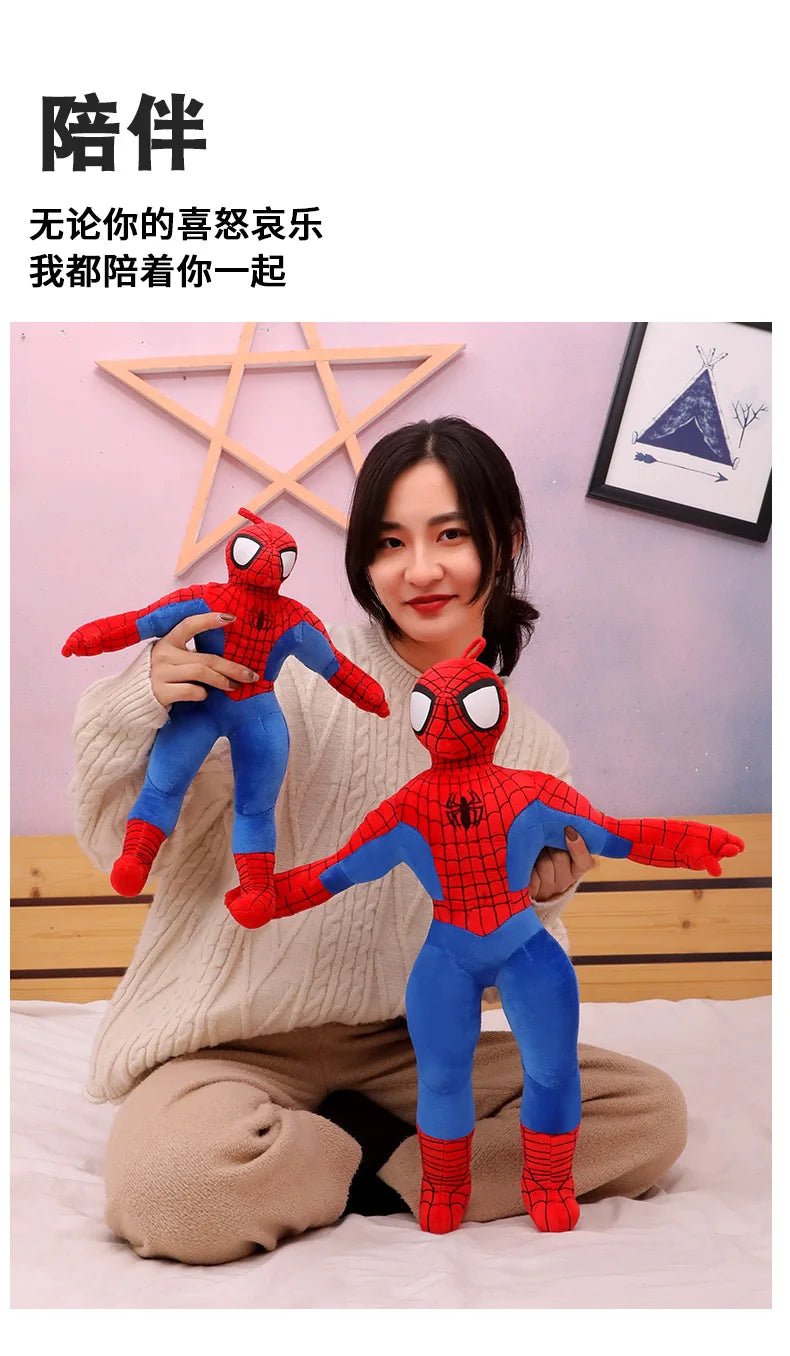 70cm Giant Spider-Man Plush Doll – Soft Stuffed Superhero Pillow | Marvel Cartoon Toy Gift for Boys & Kids’ Birthdays