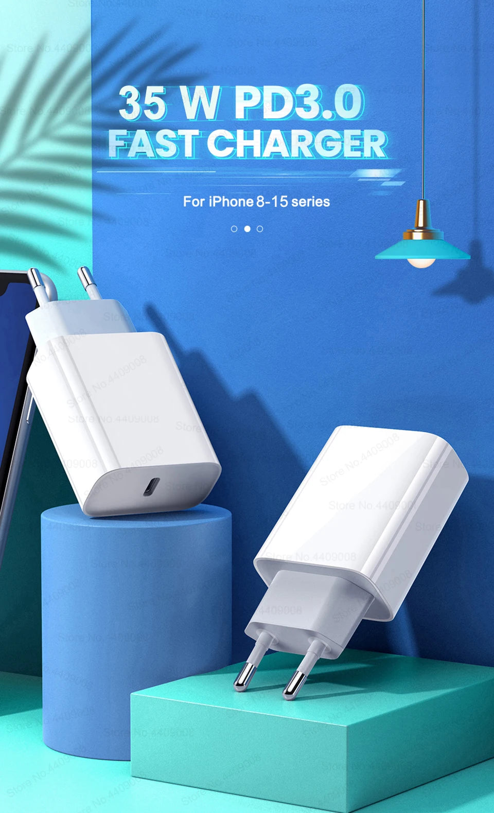 35W USB-C Fast Charger with Cable – Compatible with iPhone 11/12/13/14/15 Series