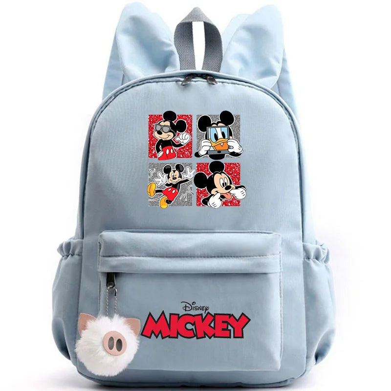 Disney Mickey & Minnie Mouse Backpack – School & Travel Rucksack with Rabbit Ears