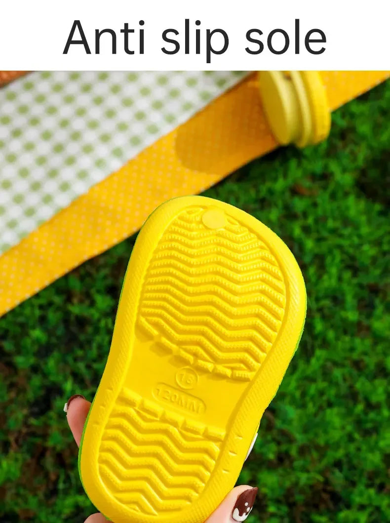 Kids Cartoon EVA Sandals – Summer Soft Slip-On Beach Slippers for Boys and Girls