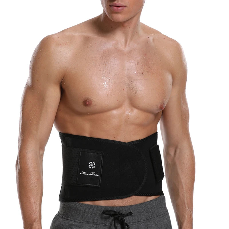 Men's Waist Trainer Vest – 2-in-1 Neoprene Slimming Body Shaper with Double Belts & Zipper | Sweat Vest for Fitness & Weight Loss
