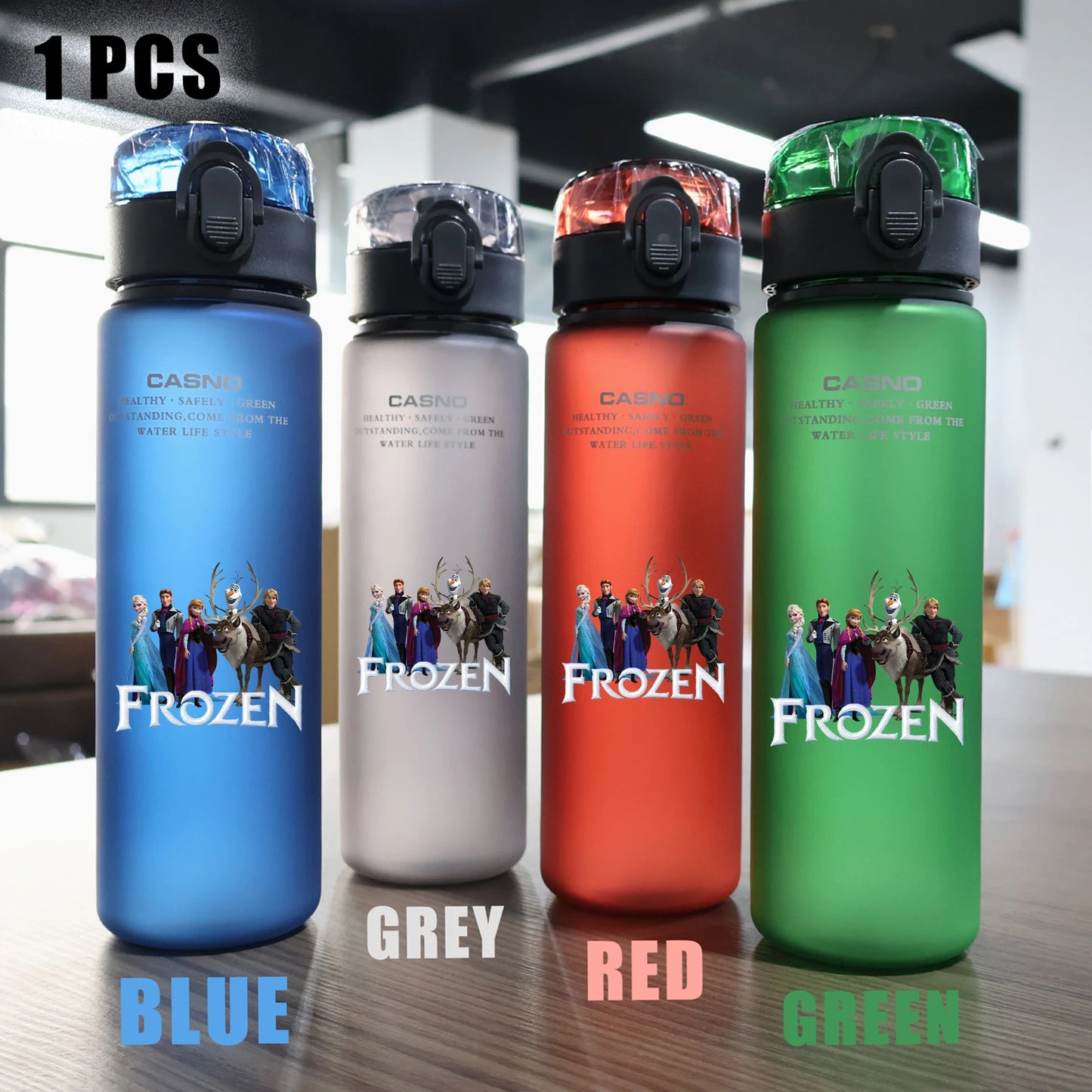 Disney Frozen 560ml Sports Water Bottle – Elsa & Anna Cartoon Fitness Cup