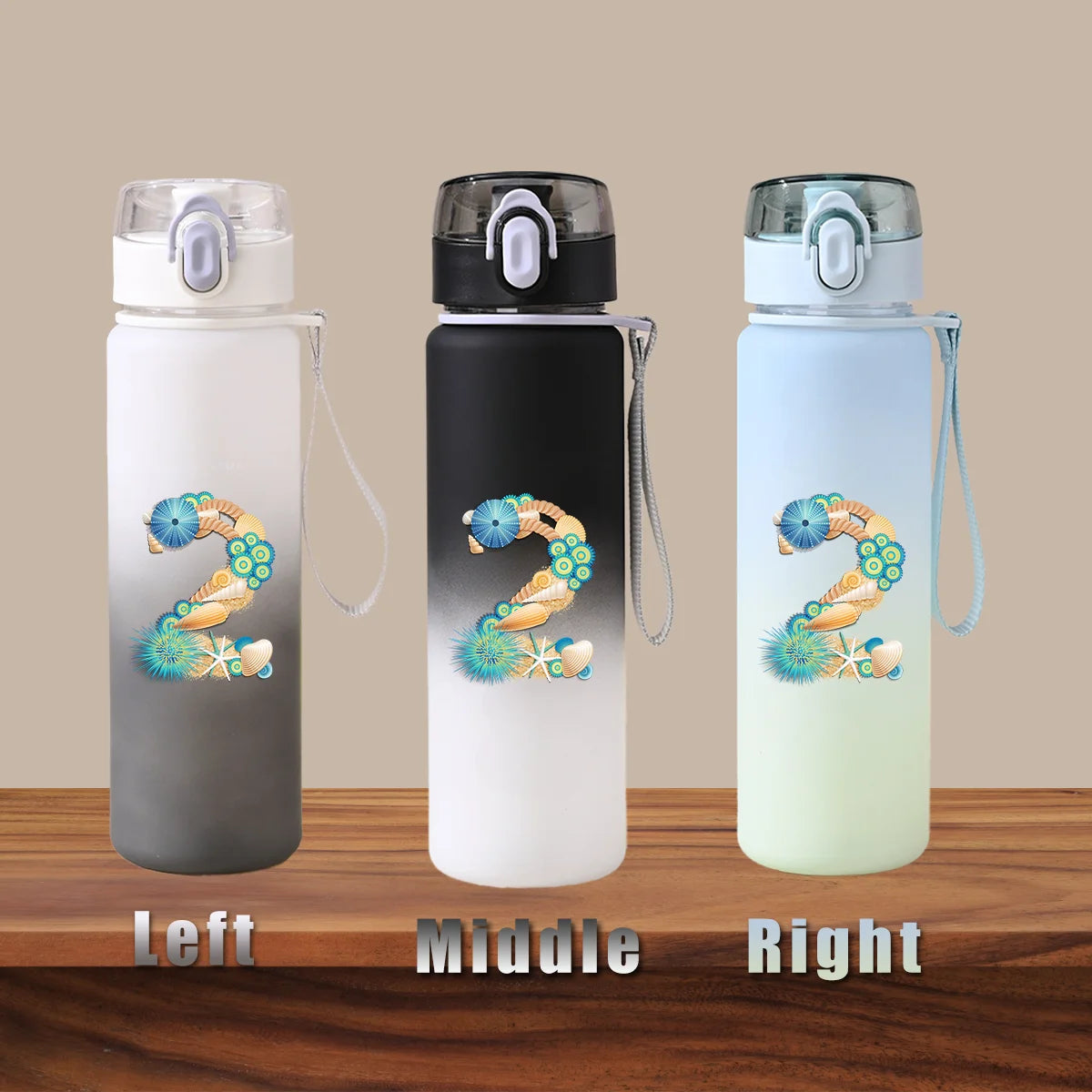 Disney Moana 2 Maui Kakamora Tia Animation Portable Plastic Gradient Outdoor Sport Water Bottle Child Gift Princess Fitness Run