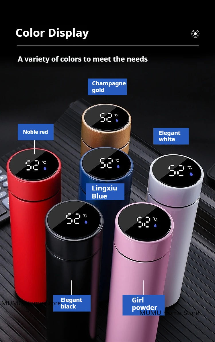 500ML Intelligent Temperature Thermos Bottle – LED Display & Stainless Steel Insulation