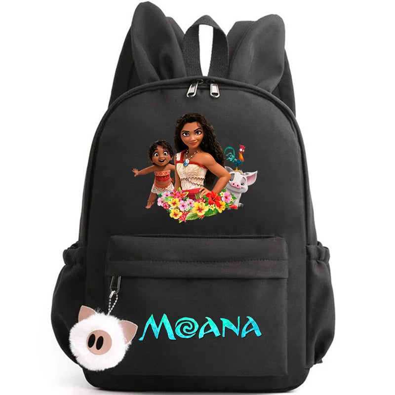 Disney Moana Backpack – Stylish & Practical with Playful Rabbit Ears for Kids and Teens
