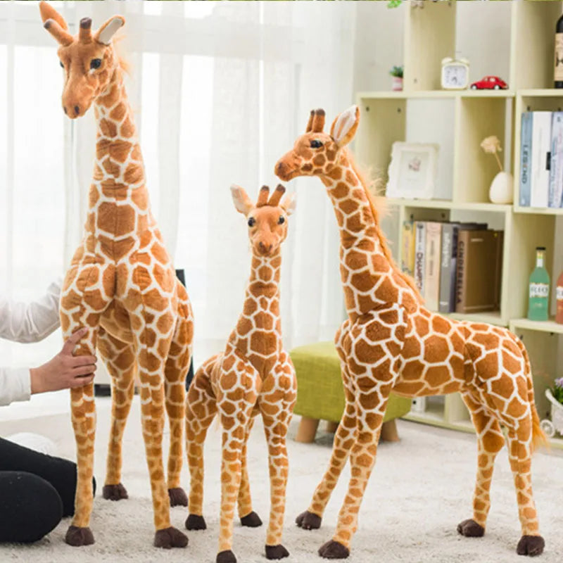 30–80cm Giraffe Plush Toy – Realistic Stuffed Animal for Kids | Soft Birthday or Christmas Gift & Room Decor