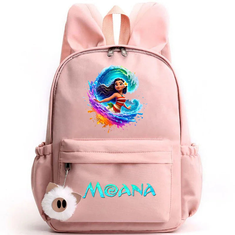Disney Moana Backpack – Stylish & Practical with Playful Rabbit Ears for Kids and Teens