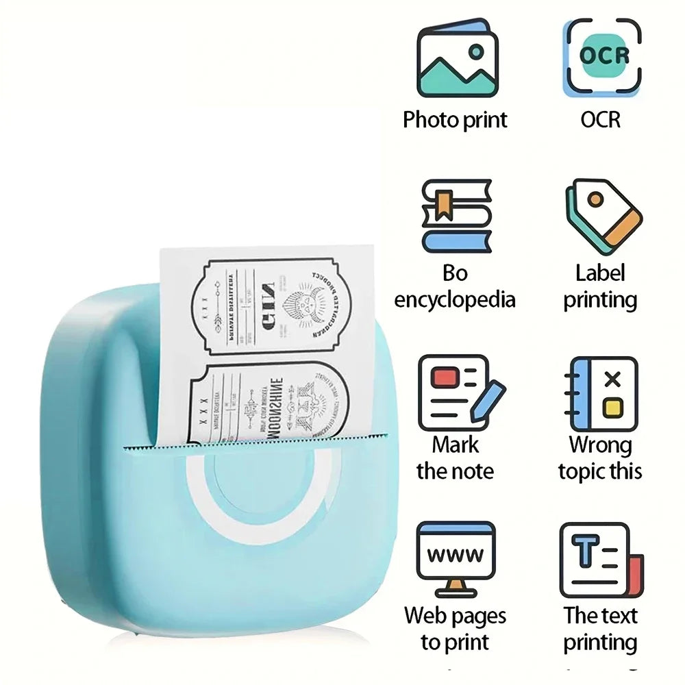 Mini Bluetooth Thermal Printer – Portable, Wireless, Ink-Free