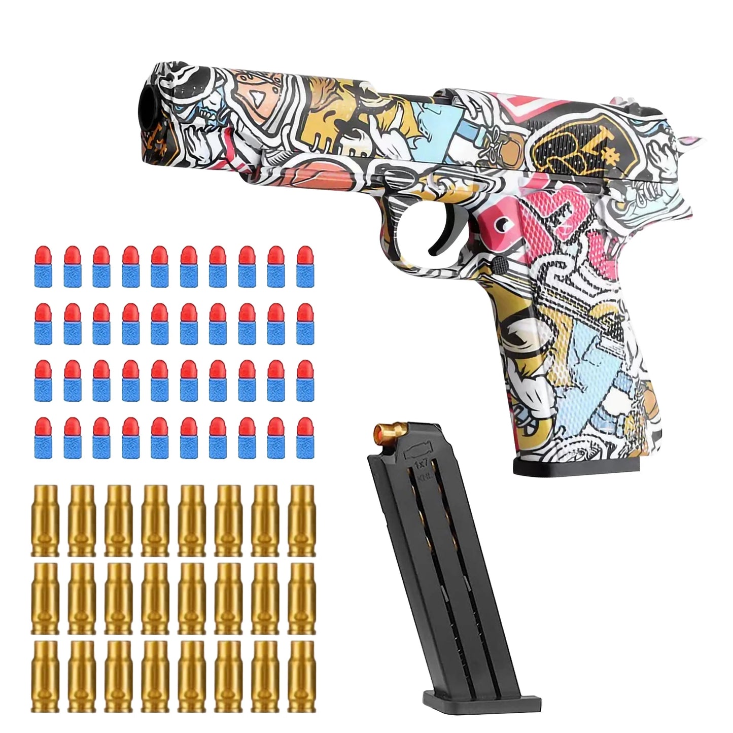 Shell Ejecting Toy Pistol – Safe Soft Bullet Blaster for Kids