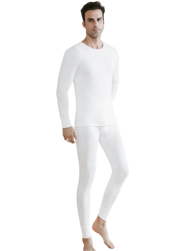 Men’s Premium Thermal Underwear Set – Ultra-Soft Fleece Lined Long Johns | 2-Piece Base Layer for Cold Weather & Outdoor Sports