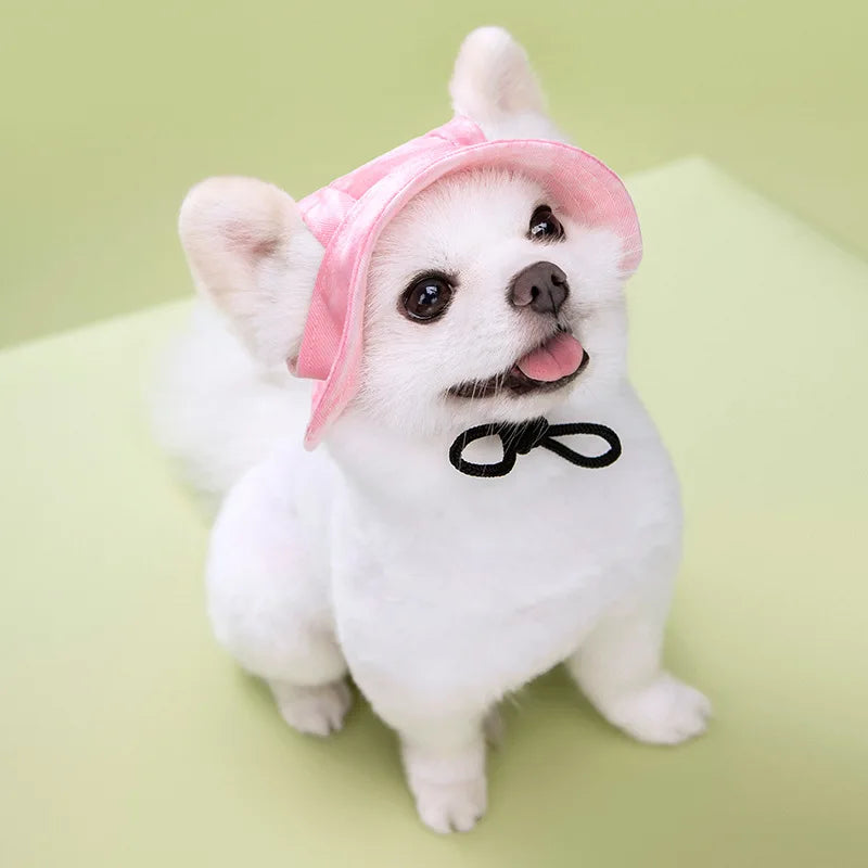 Pet Dogs Bucket Hat with Ear Holes – Sunproof Summer Baseball Hat for Outdoor Adventures