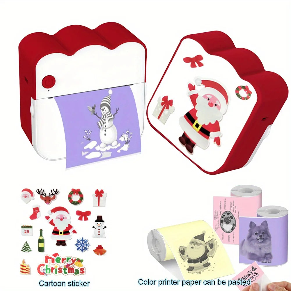 Mini Pocket Thermal Printer – Inkless Sticker Maker for Notes, Labels, Photos & More