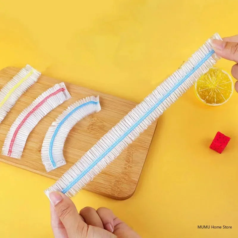 Colorful Disposable Food Covers – Elastic Fresh-Keeping Plastic Wrap Bags (Multi-Use)