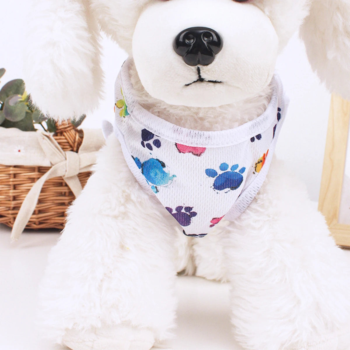 Summer Dog Vest – Breathable Footprint Print T-Shirt for Small and Medium Dogs