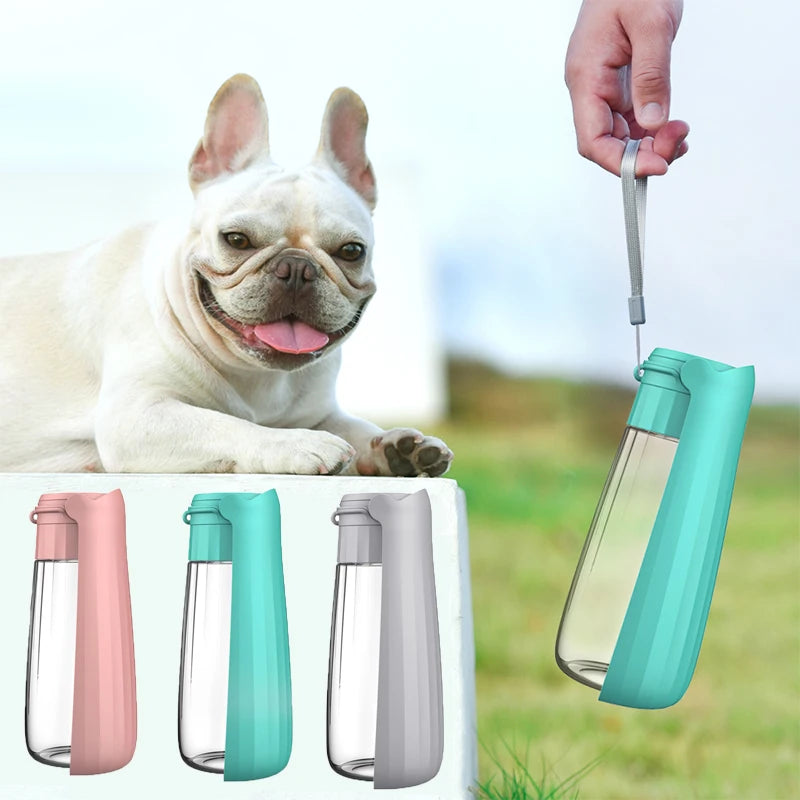 Portable Foldable Dog Water Bottle – 550ml Travel Pet Dispenser for Hiking, Walking, and Outdoor Use