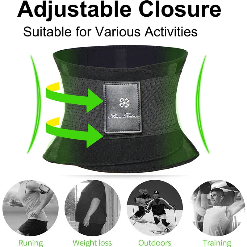 Men's Waist Trainer Vest – 2-in-1 Neoprene Slimming Body Shaper with Double Belts & Zipper | Sweat Vest for Fitness & Weight Loss