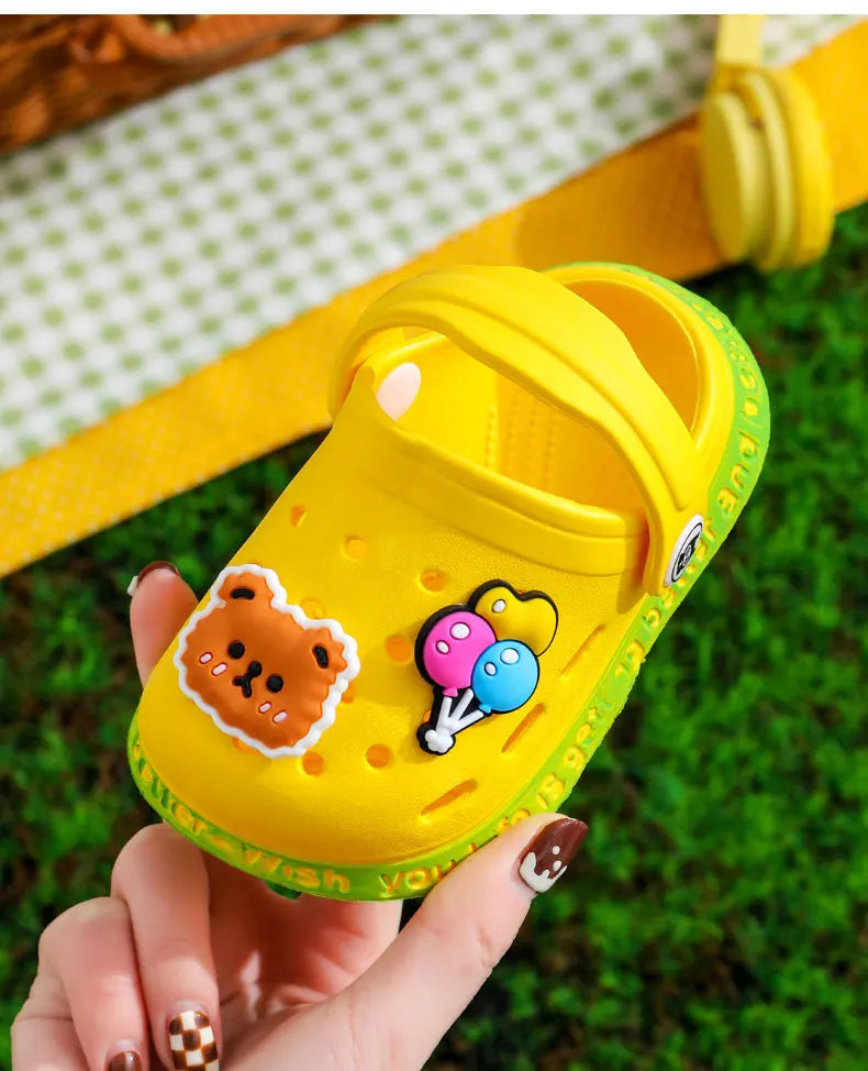 Cartoon Hole Sandals for Kids – Soft EVA Summer Slippers for Boys & Girls