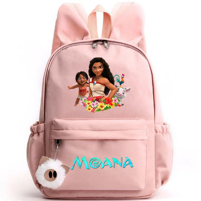 Disney Moana Backpack – Stylish & Practical with Playful Rabbit Ears for Kids and Teens
