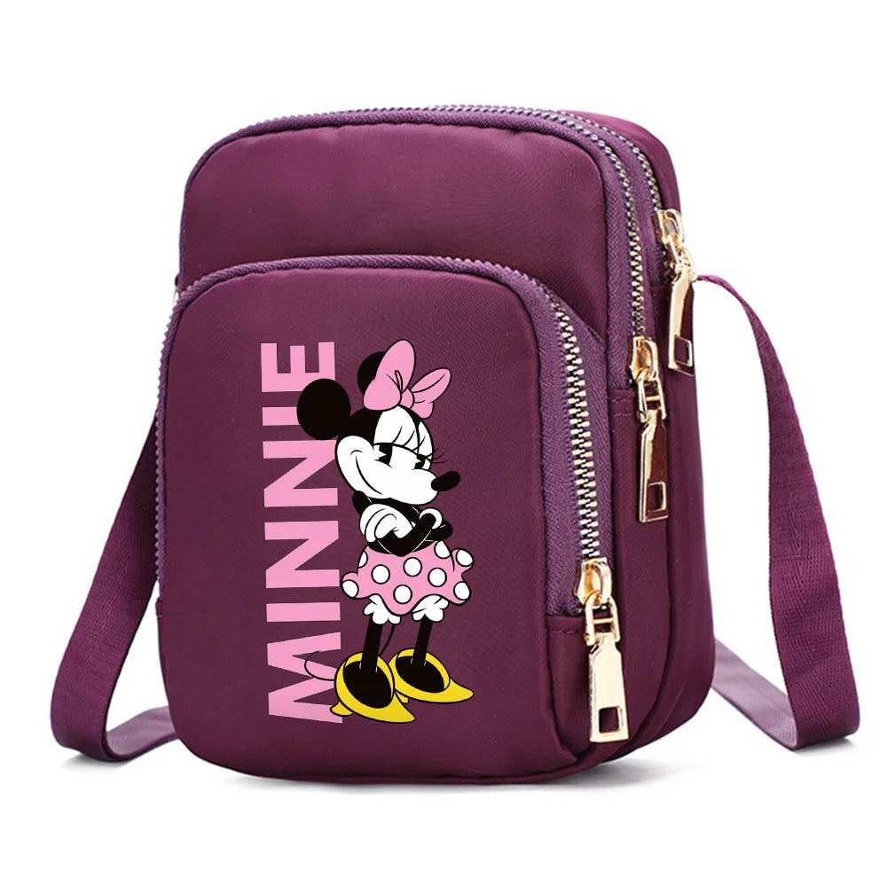 Mickey & Minnie Mouse Women’s Shoulder Bag – Crossbody Cell Phone Purse