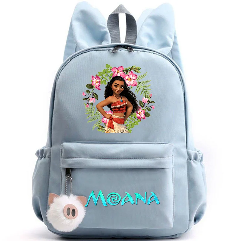 Disney Moana Backpack – Stylish & Practical with Playful Rabbit Ears for Kids and Teens