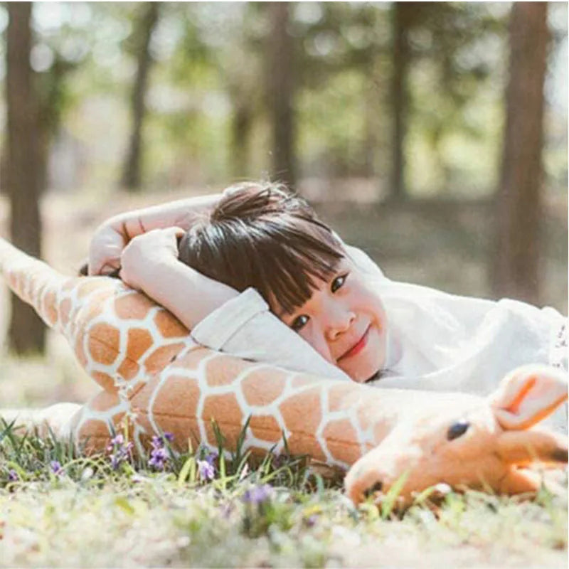 30–80cm Giraffe Plush Toy – Realistic Stuffed Animal for Kids | Soft Birthday or Christmas Gift & Room Decor