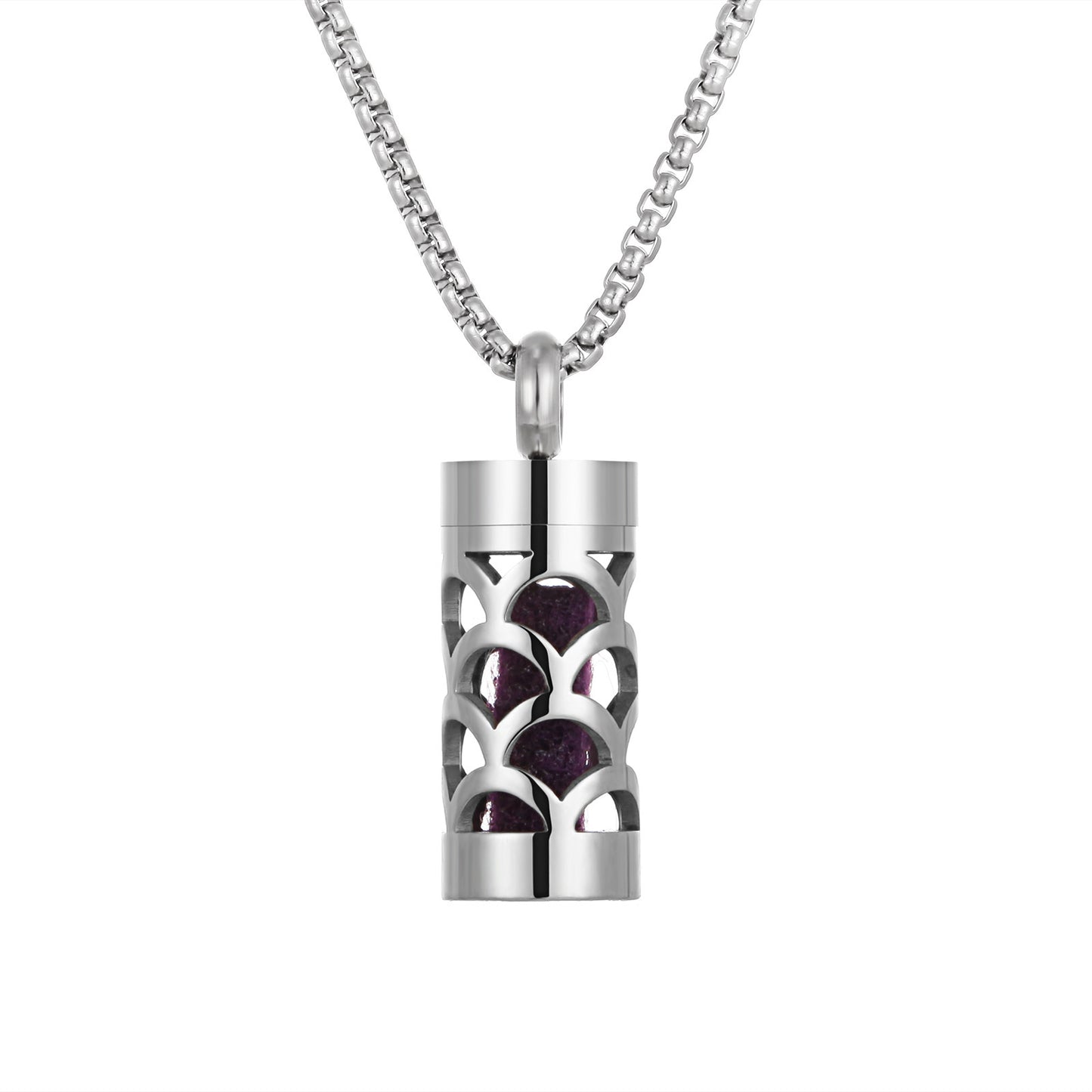 Aromatherapy Stainless Steel Pendant Perfume Diffuser Necklace