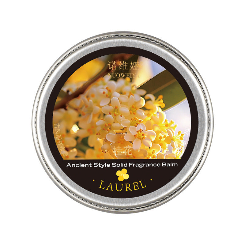 Antique Style Solid Perfume Balm – Long-Lasting Natural Fragrance in 12g Tin, Available in Osmanthus, Camellia, Freesia, and Rose No Man’s Land