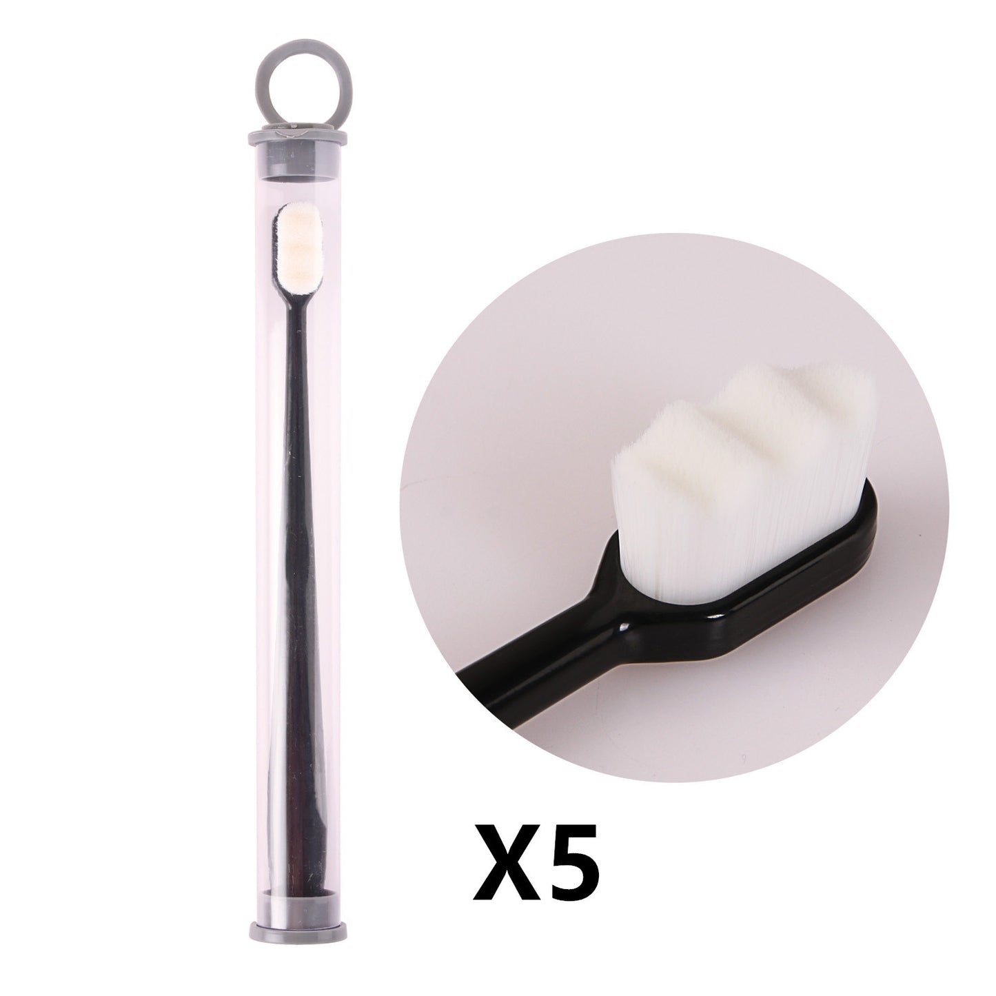 Ultra-Fine Toothbrush – Super Soft Bristle Deep Cleaning Brush for Sensitive Gums, Portable Oral Care Travel Set