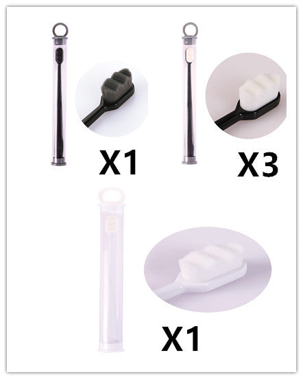 Ultra-Fine Toothbrush – Super Soft Bristle Deep Cleaning Brush for Sensitive Gums, Portable Oral Care Travel Set