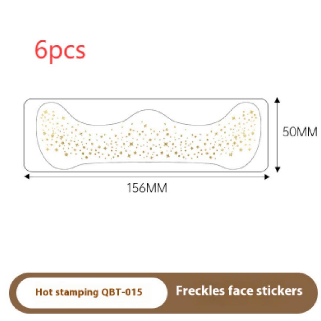 Gilding Freckle Tattoo Sticker – European and American Style Glitter Face Stickers, Waterproof Temporary Tattoos for Makeup and Party Looks