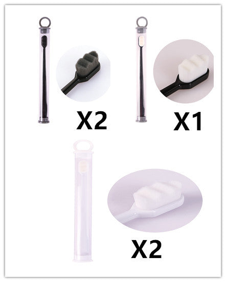 Ultra-Fine Toothbrush – Super Soft Bristle Deep Cleaning Brush for Sensitive Gums, Portable Oral Care Travel Set