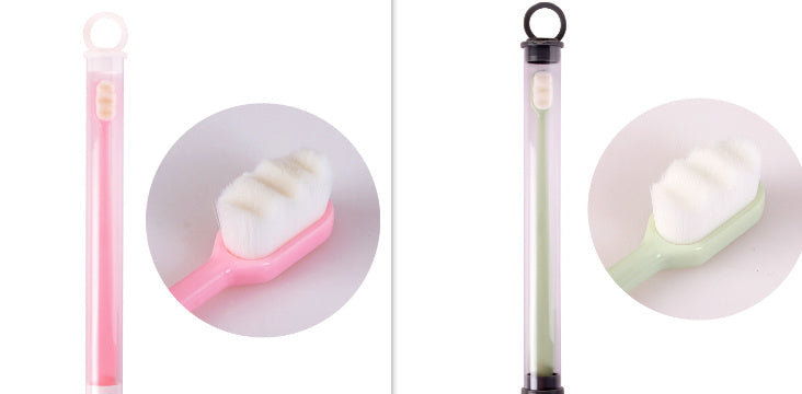 Ultra-Fine Toothbrush – Super Soft Bristle Deep Cleaning Brush for Sensitive Gums, Portable Oral Care Travel Set