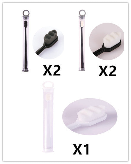Ultra-Fine Toothbrush – Super Soft Bristle Deep Cleaning Brush for Sensitive Gums, Portable Oral Care Travel Set