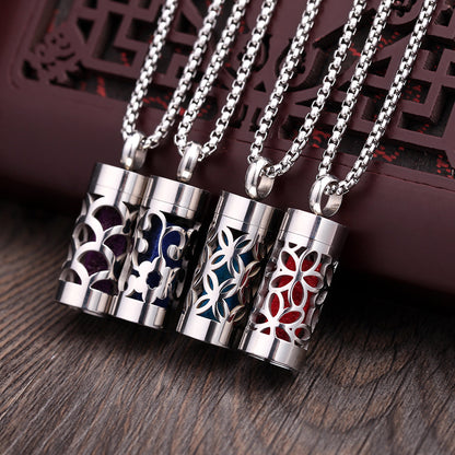 Aromatherapy Stainless Steel Pendant Perfume Diffuser Necklace