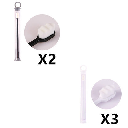 Ultra-Fine Toothbrush – Super Soft Bristle Deep Cleaning Brush for Sensitive Gums, Portable Oral Care Travel Set